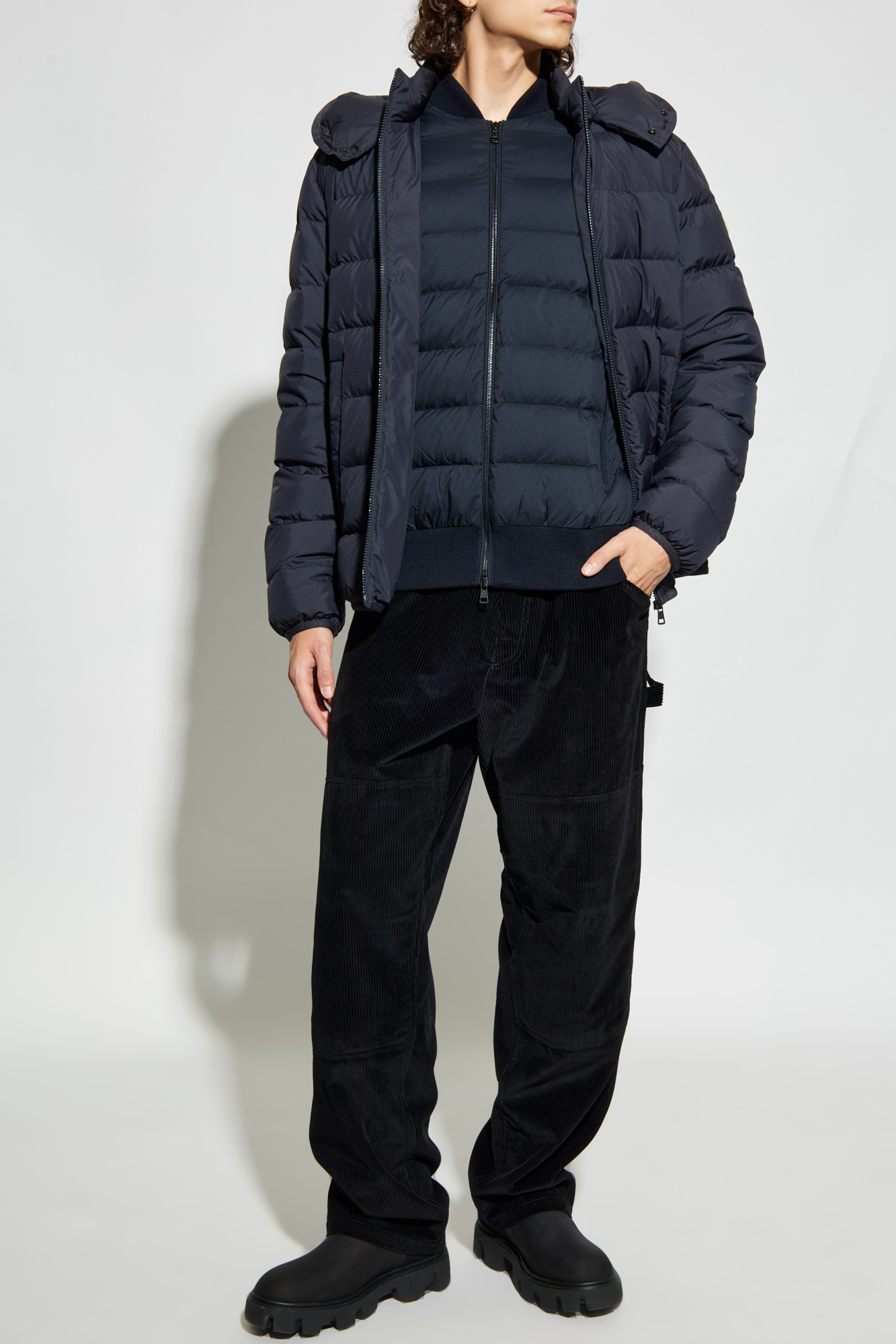 Navy blue Montbrocq down jacket Moncler - Vitkac GB